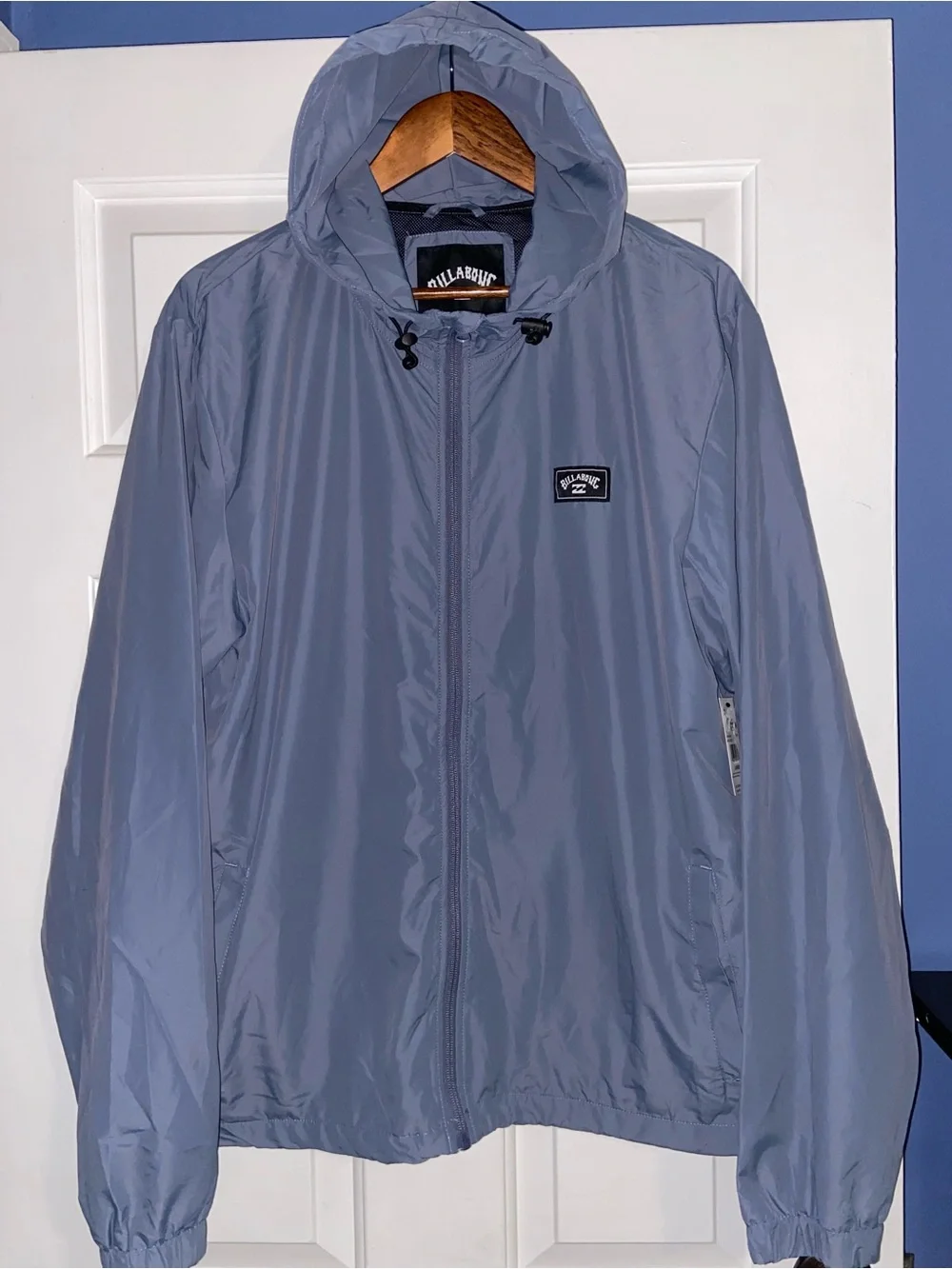 Billabong Men's Hooded Windbreaker Jacket - Slate Blue
